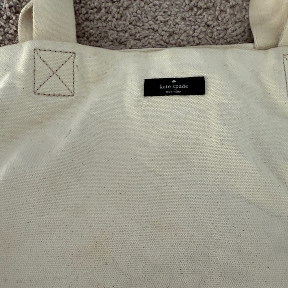 Kate Spade Pink and Cream Canvas Tote - Picture 5 of 7